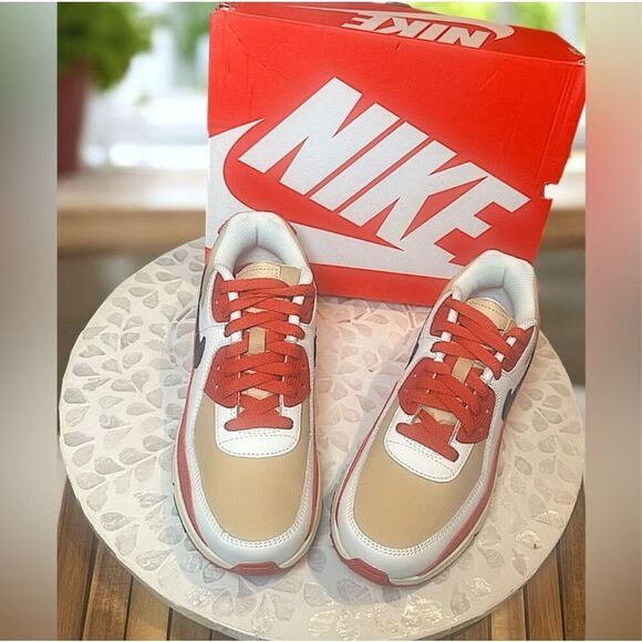 Nike Air Max 90 LTR Leather Sneakers in Limited  “Red Clay”  New In Box - Picture 8 of 13